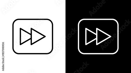 Fast Forward  White Icon Set Design