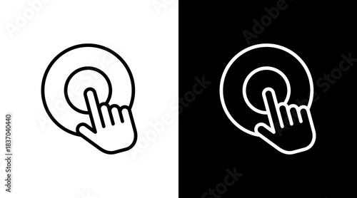 Record Button  White Icon Set Design