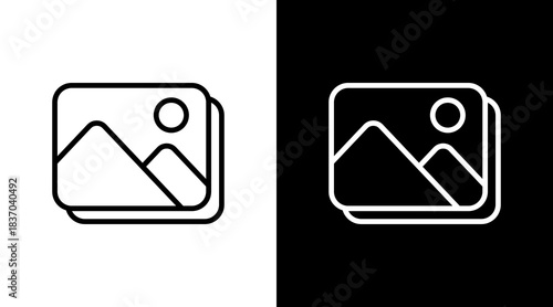 Image  White Icon Set Design