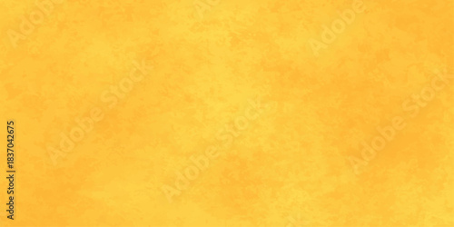 Aged yellow grunge wall texture with blank antique parchment design backdrop. Vintage grunge orange and yellow watercolor paint texture on aged paper canvas backdrop. Orange peel texture. stained wall