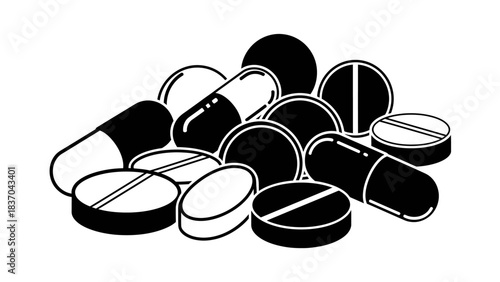 A black and white line art illustration of a medical syringe with a needle and a drop of liquid at its tip.