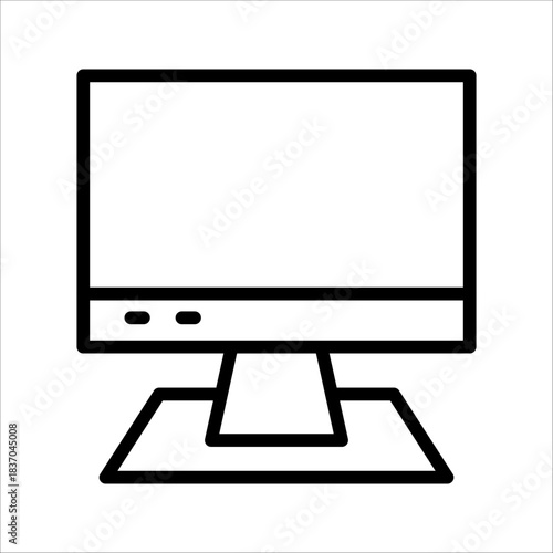 Modern life single icon for modern computer monitor sign for design element