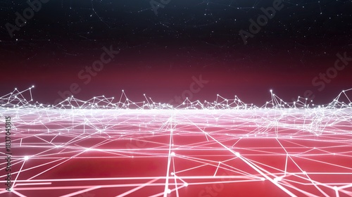 A whiteboard with a gradient of deep red and black