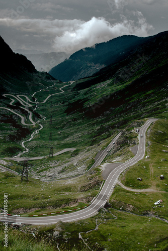 Photography Fog covered Transfagarasan road in the mountains of Romania during summer