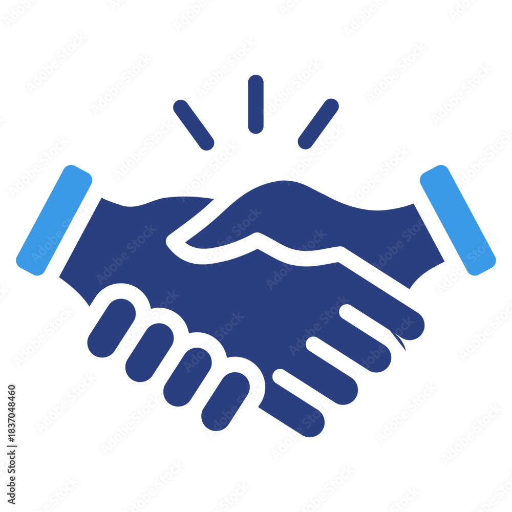 Obraz premium Handshake Deal Icon Element For Design