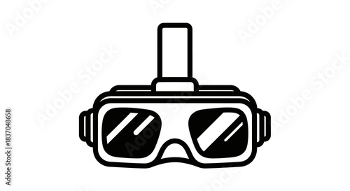 Virtual Reality Headset Icon for Immersive Digital Experiences and Future Technology