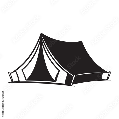 PrintMinimalist A-Frame Camping Tent Vector Symbol