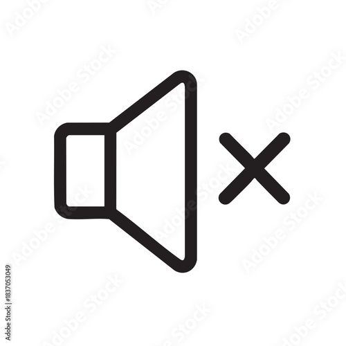 Muted speaker icon showing a crossed-out loudspeaker, representing no sound