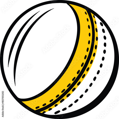 Cricket Ball Graphic Vector Illustration