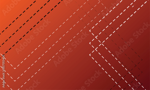 Vibrant modern gradient backdrop features bold dashed chevron, creating a dynamic, contemporary mood. Ideal for tech, marketing, and creative portfolios needing a stylish geometric accent.