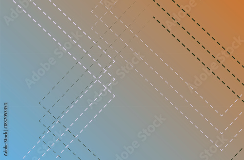 Vibrant modern gradient backdrop features bold dashed chevron, creating a dynamic, contemporary mood. Ideal for tech, marketing, and creative portfolios needing a stylish geometric accent.