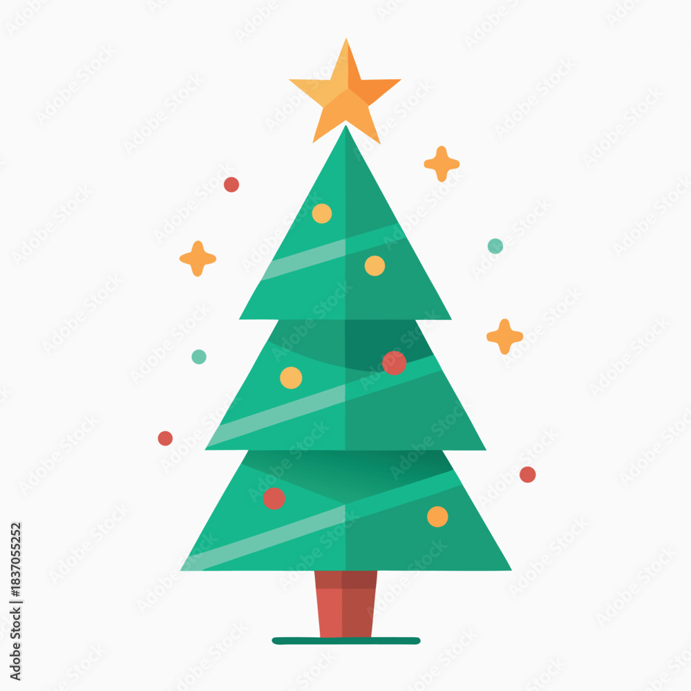 Obraz premium christmas tree vector illustration