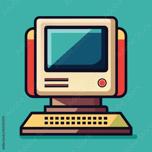 vector computer monitor
