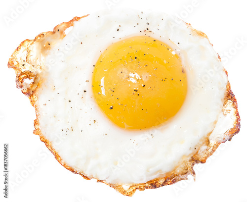 fried egg on a white background