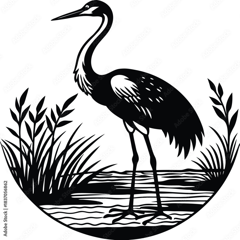 Fototapeta premium heron on the beach