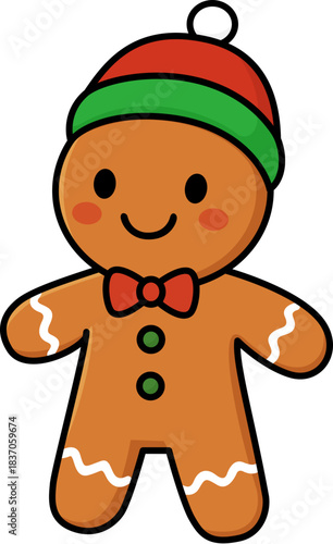 Gingerbread man cartoon character