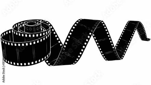 Film Reel Unspooled - A Cinematic Journey in Black and White.