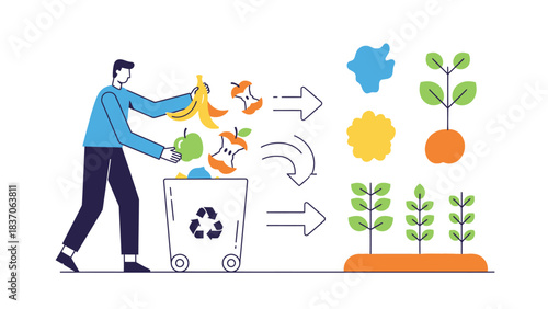 Visualizing the Closed-Loop System: Efficient Composting and Organic Waste Transformation into Healthy Growth