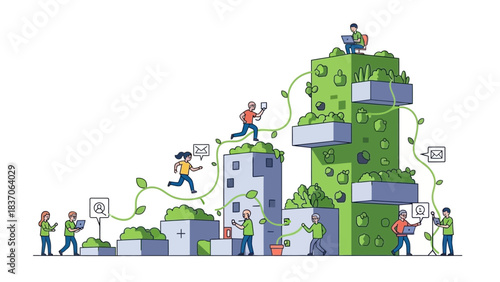 Future Growth Trajectory: Sustainable Urban Planning and Technological Progress Illustrated