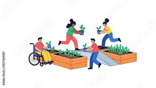 Fostering Accessible Community Gardens with Inclusive Universal Design for Diverse Teams