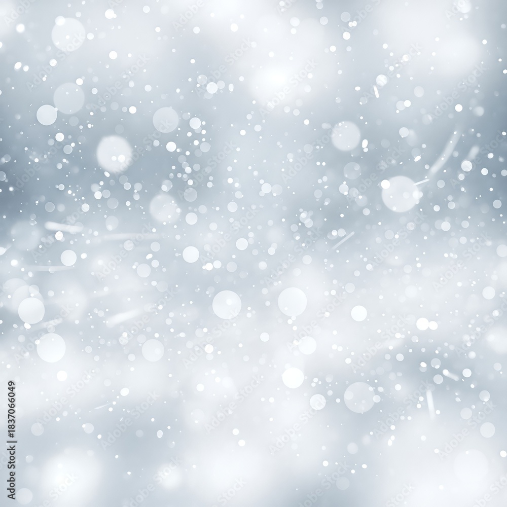 Fototapeta premium Winter Bokeh Light Magic Sparkling Holiday Festive Background