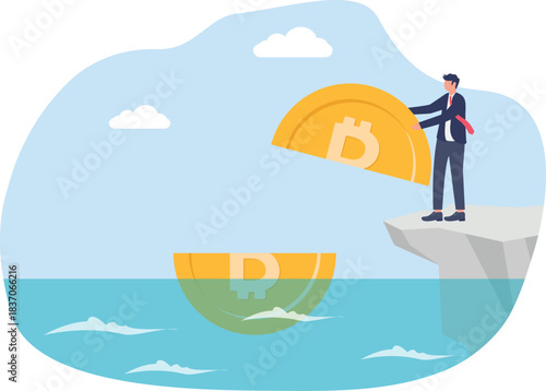 illustration of business policies damaging the valuation of bitcoin
