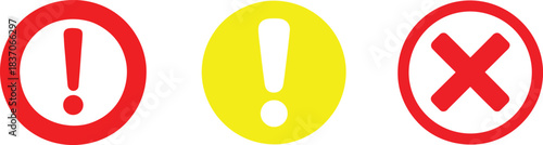 Clean flat round check mark icon set in bold style for approval and success signs.