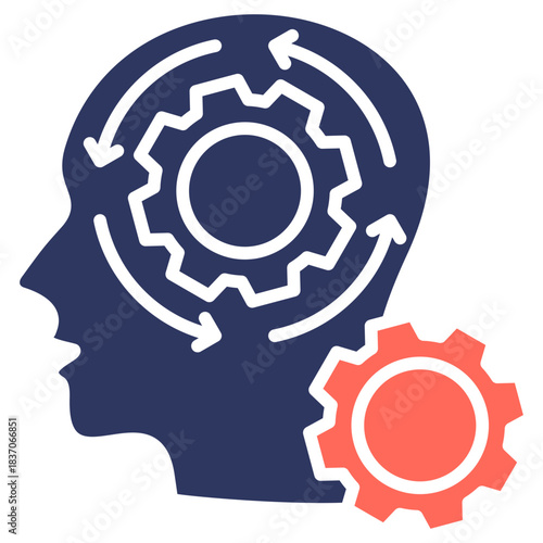 Critical Thinking glyph color icon