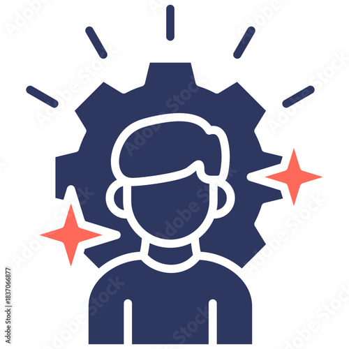 Adaptability Skills glyph color icon