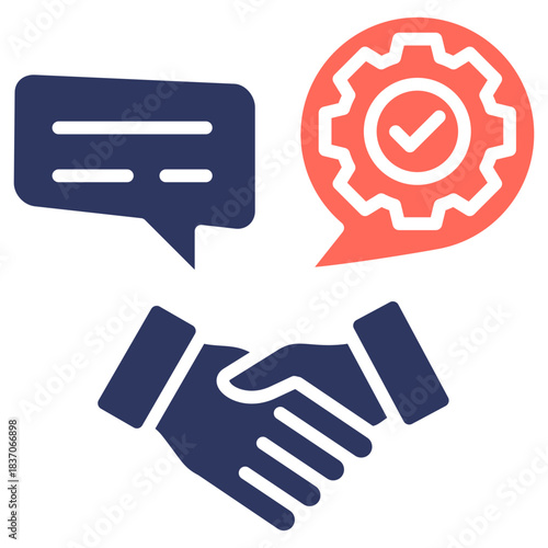 Negotiation Skills glyph color icon