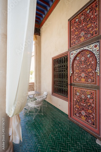 Cuadro en lienzo Jardin secret, Médina, Marrakech, Maroc