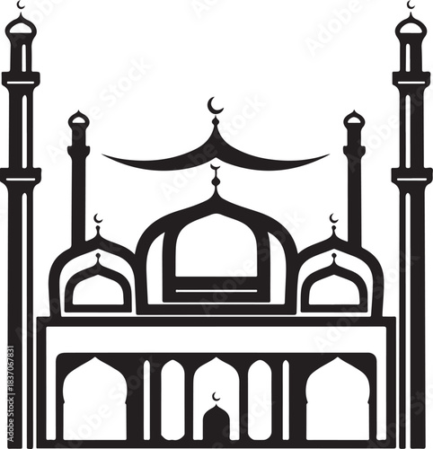 



please type minimum 25 words SEO-based title for silhouette style vector minimal medina logo design