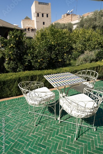 Cuadro en lienzo Jardin secret, Médina, Marrakech, Maroc