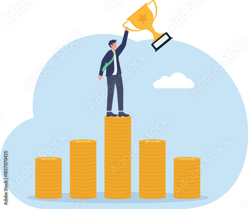 illustrating achievements gained after overcoming many challenges
