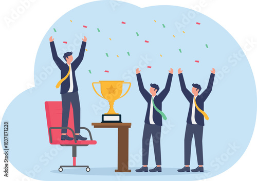 Billustration of success in achieving the business targets set for the team

