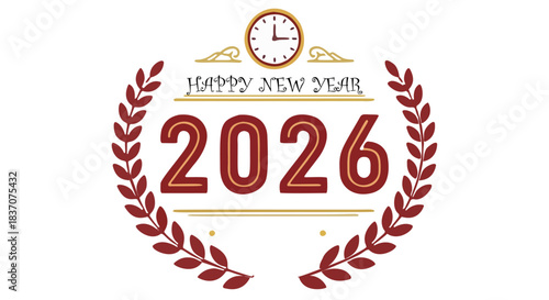 Happy New Year 2026 Celebration Design 4.
