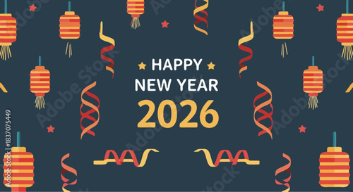 Happy New Year 2026 Celebration Design 2.