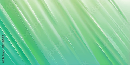 Abstract green gradient background with bright, smooth, futuristic wave lines for design texture and soft energy effect