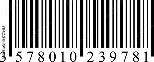 Realistic barcode. Barcode icon isolated on transparent background. Barcode illustration. Product Identification. Vector, PNG or JPG