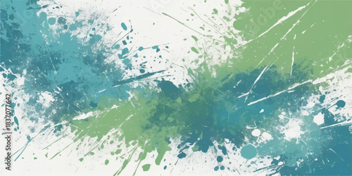 Abstract blue and green grunge texture background with dirty paper pattern design