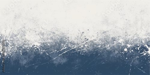 Abstract texture of fresh blue water drops, splashes, and liquid patterns on a cool, clean surface
