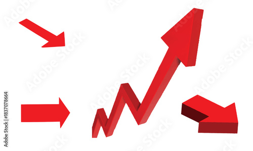Trend up indicator Financial progress icon Marketing analytics arrow