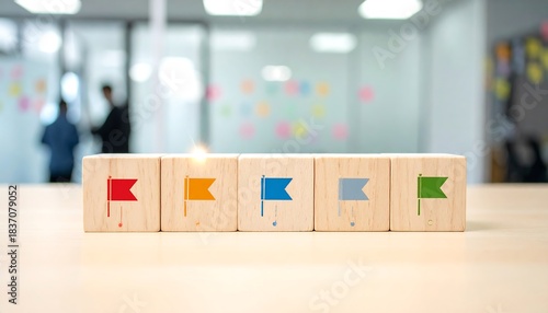 Color-Coded Flags for Workflow Segmentation in Modern Office
