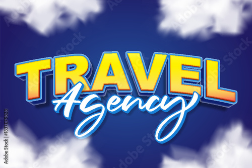 travel agency for vacation holiday tropical paradise editable text effect font style template typography lettering