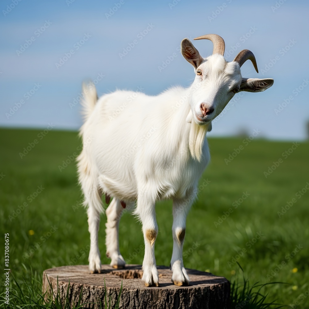 Obraz premium 하얀 염소 (유산양)