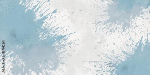 Frozen blue water texture with fresh liquid drops and sky reflection