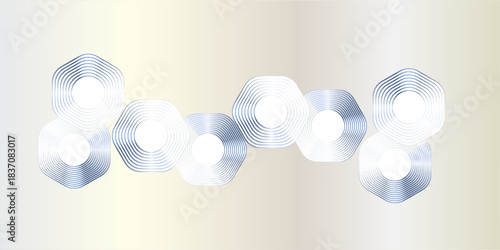 Abstract blue and white hexagon background modern pattern