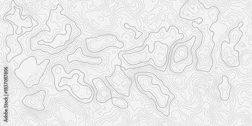 Hyper-Detailed Seamless Elevation Mapping Pattern with Precision-Drawn Contour Lines Representing Natural Landscape Morphology and Slope Dynamics