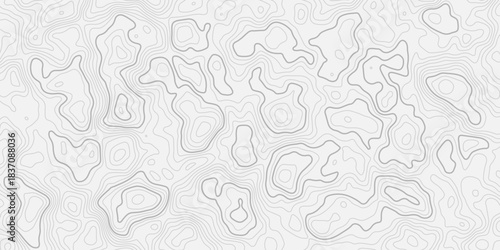 High-Resolution Geological Elevation Blueprint Showcasing Seamless Line-Based Mountain Relief, Depth Perception, and Terrain Height Variations