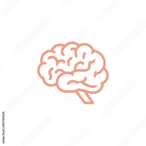 A simple minimalist silhouette icon of a human brain